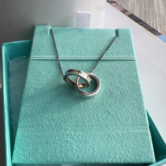 Tiffany  Silver Interlocking Necklace - Picture 2 of 4